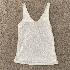 EUC J. Crew Factory White Sequins Tank Size Small